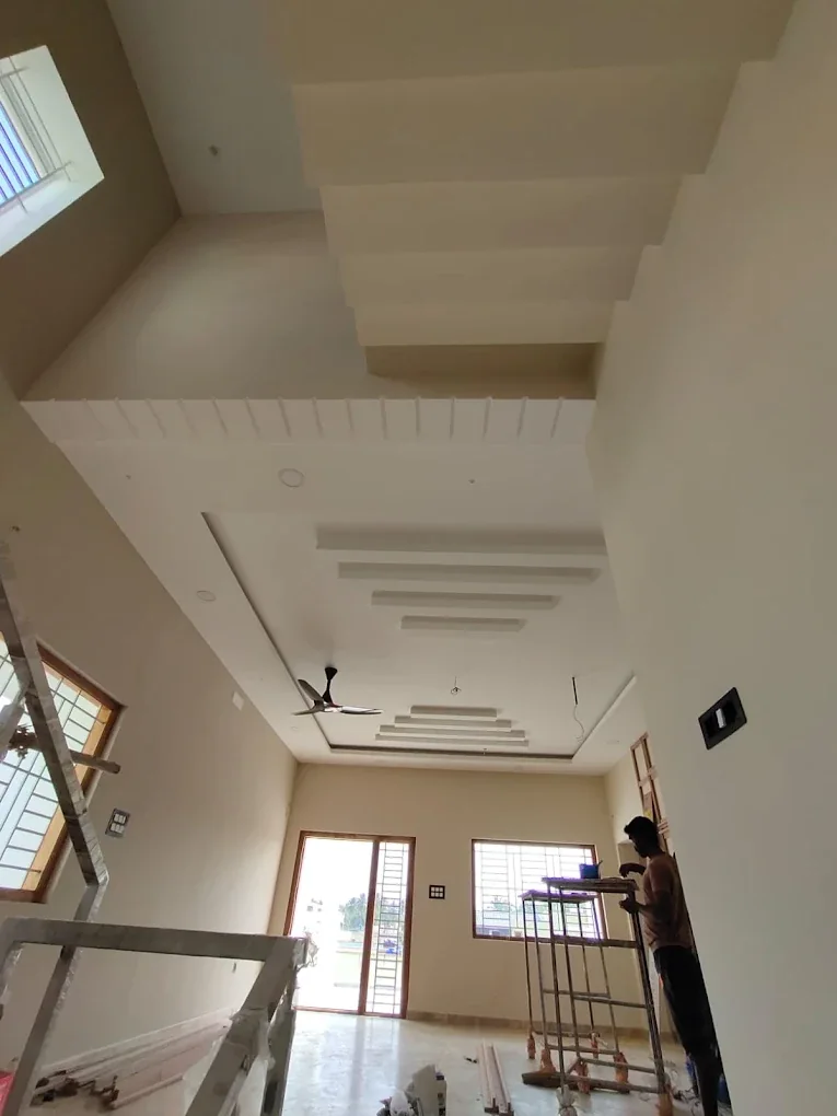 Gypsum false ceiling by Pandian False Ceiling